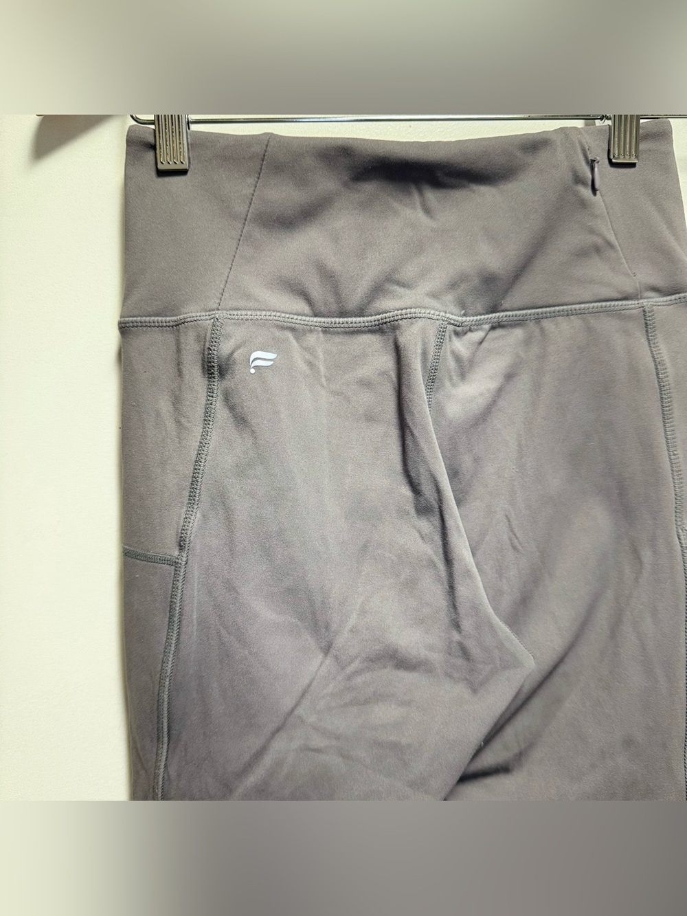Fabletics Gray High-Waist Performance Leggings with Side Zip Pocket - Picture 6 of 10